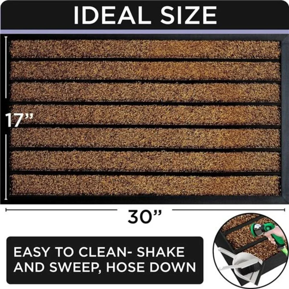 Extra Durable Door Mat - Dirt Trapping Outdoor Welcome Mats - Non-Slip Door Mats